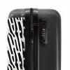 Patronen - Zwart - Wit - Minimalisme NBS - Handbagage koffer - Unisex middel -slot