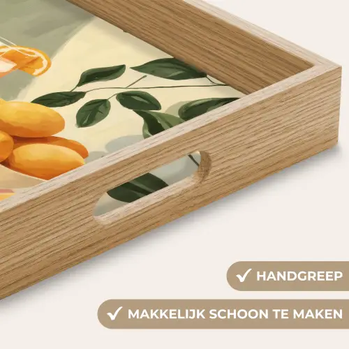 Citroenen - Glas - Tafelkleed - Geblokt Dienblad Rechthoek middel -USP_HandgreepNL