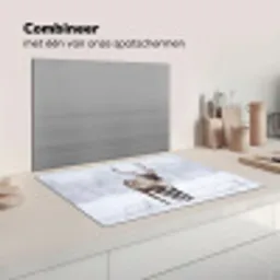 Rendier - Gewei - Toendra - Sneeuw - Wild Inductie beschermer vinyl 3mm klein -wsfeer7_website