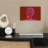 Boom - Paars - Cirkel - Vloeiend poster papier klein -sfeer1