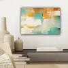 Kunst - Abstract - Blauw - Wit canvas 2cm klein -sfeer6