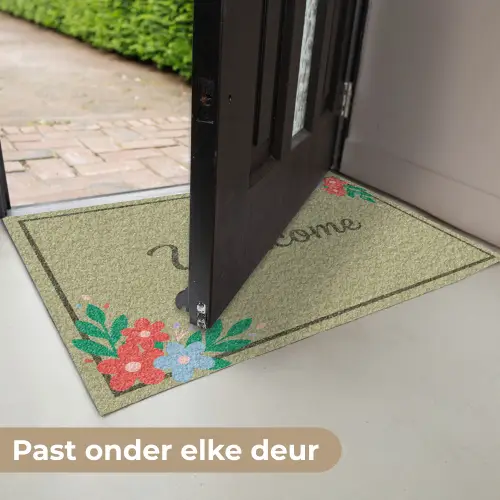 Welkom - Bloemen - Groen Deurmat klein -USP_NL