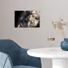 Vrouw - Goud - Zwart - Verf - Luxe poster papier klein -sfeer3