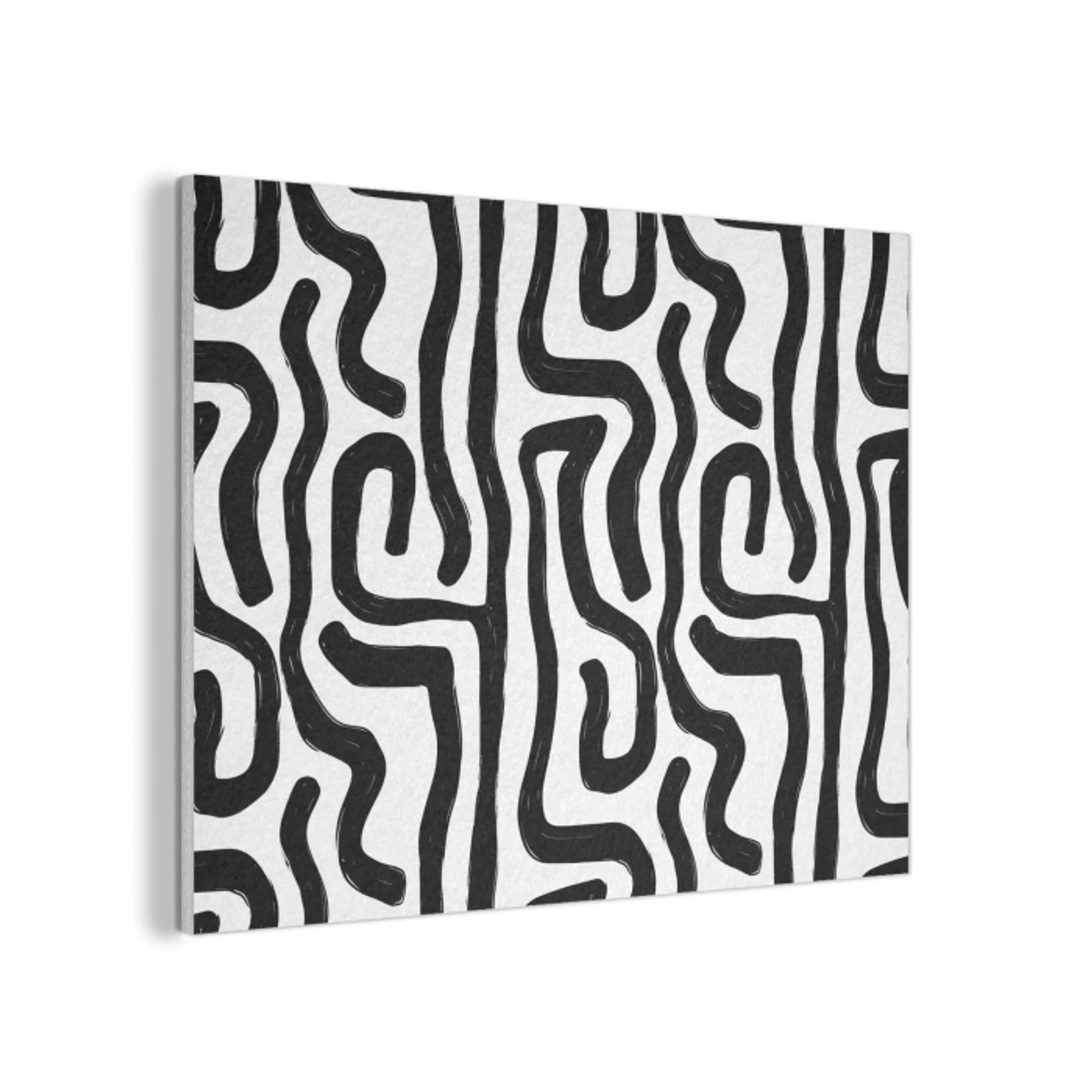 Modern - Lijnen - Zwart PET vilt klein 837 -3d