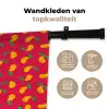 Roze - Mango - Blauwe - Streepjes Wandkleed katoen klein 269 -sfeer2