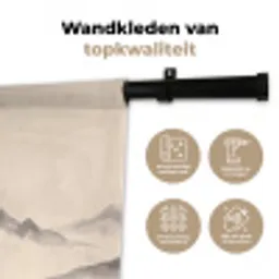 Oosters - Kraanvogels - Landschap Wandkleed katoen middel -sfeer2