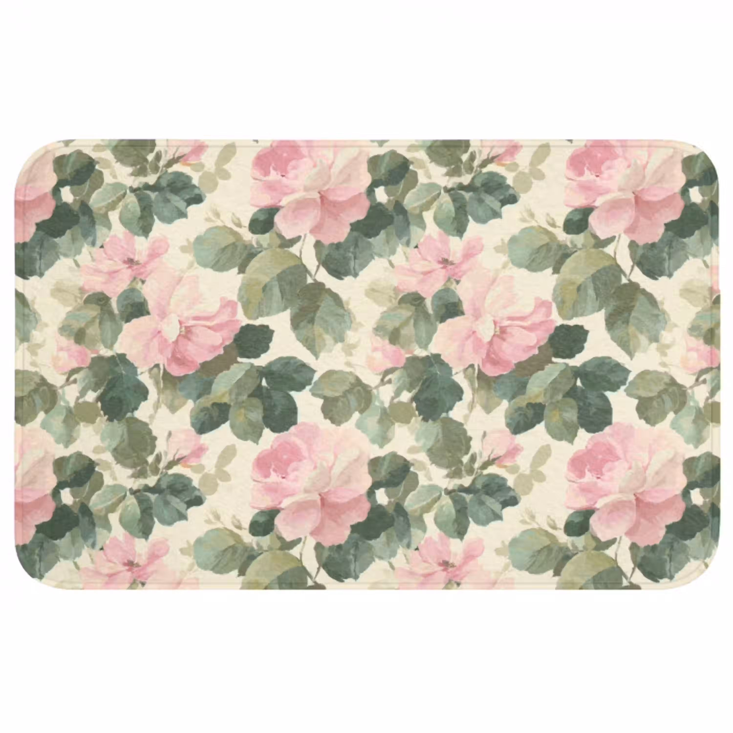 Rozen - Botanisch - Roze Badmat middel 997 -3d