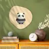 Panda - Beige - Minimalistisch Wandcirkel Organisch Forex 3mm klein -sfeer2