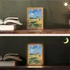 Landschap - Strobalen - Bergen - Wolken Light Box met kabel (Tafellamp) klein -sfeer3