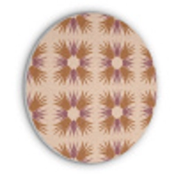 Ornament - Patroon - Oker Akoestische PET Vilt - Rond klein 838 -3d