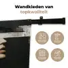 Gezicht - Vrouw - Zwart - Abstract Wandkleed katoen klein -sfeer2