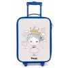 Kleine prinses met hartjes Kinderkoffer - Blauw klein -zz3dotto