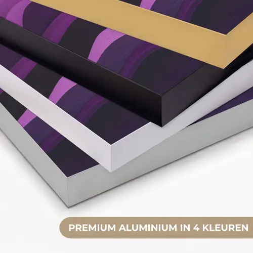 Lijnen - Golven - Paars - Abstract Textielframe zwart klein -USP_kleurenNL