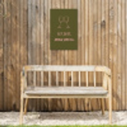 Roze - Groen - Wijn - Quote Tuinposter op houten frame 2 cm dik klein -sfeer4