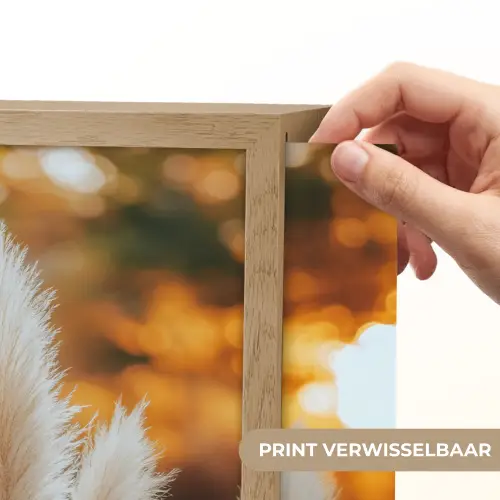 Pampasgras - Pluimen - Sierlijk Light Box met batterij (Wandlamp) middel -USP_websiteprintNL