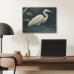 Reiger - Water - Natuur - Modern - Wit PET vilt klein -sfeer5
