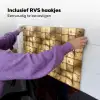 Geometrisch - Tegels - Goud Inductie beschemer met haakjes klein 777 -ky-ophangen-nl