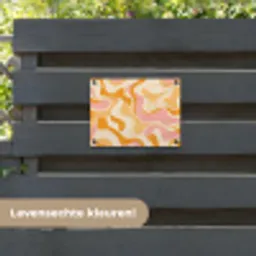 Abstract - Golvend - Oranje tuinposter los doek klein -sfeer3