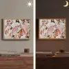 Bladeren - IJs - Winter - Natuur Light Box met batterij (Wandlamp) middel -sfeer3
