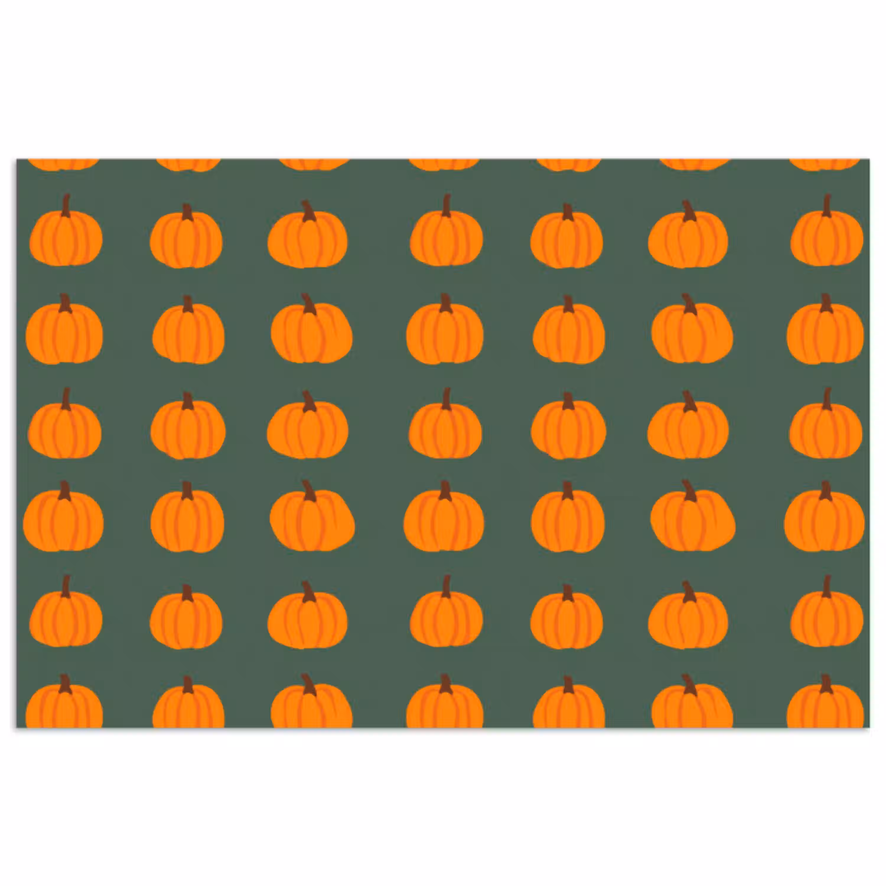 Pompoen - Patroon - Oranje poster papier klein 62 -3d