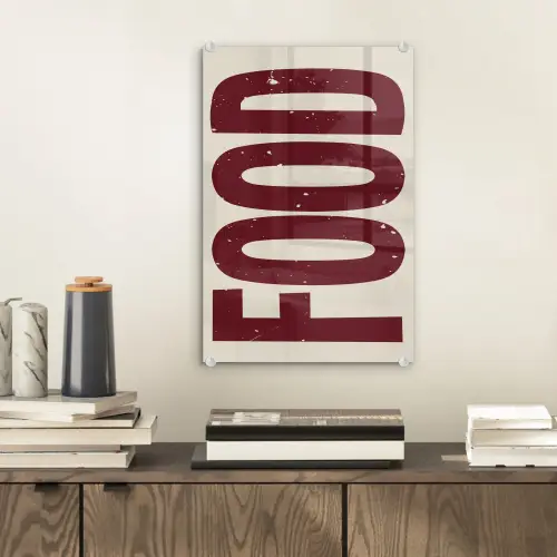 Eten - Japandi - Rood - Decoratie plexiglas 5mm klein -sfeer1