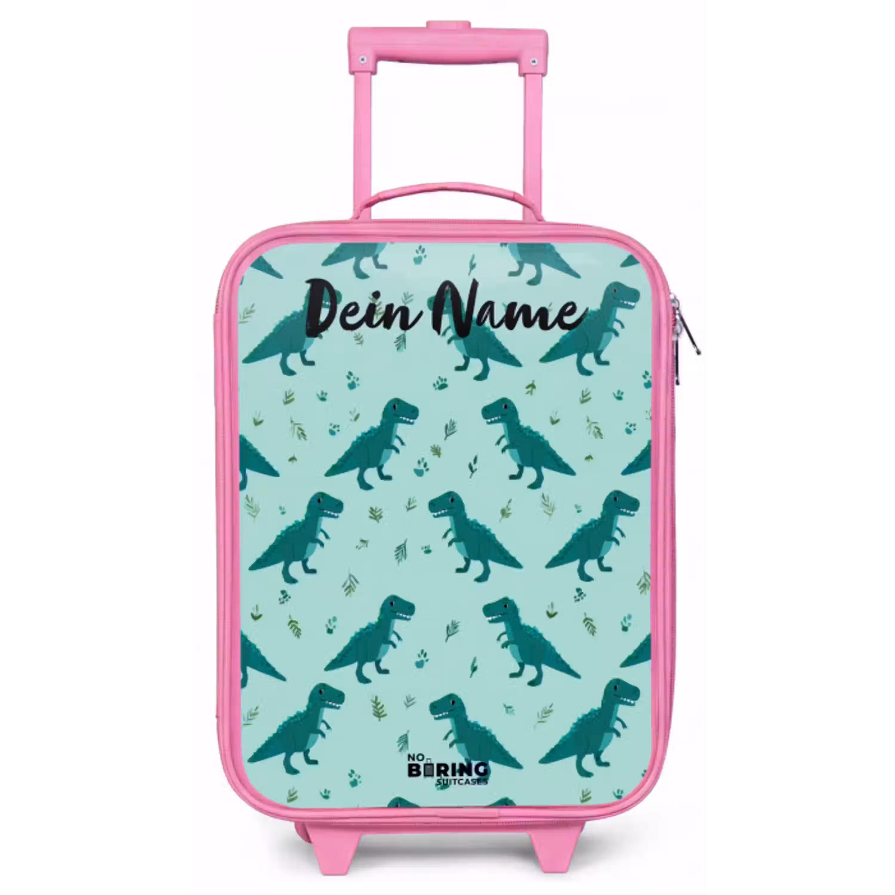 Dinos - Patroon - Groen Kinderkoffer - Roze klein -zz3dotto