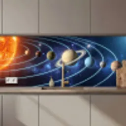 Ruimte - Zonnestelsel - Blauw keuken achterwand 2 middel zz_3dshopping