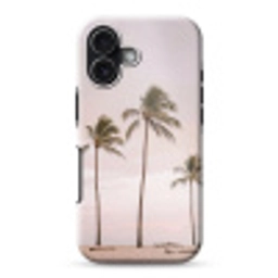 Palmbomen - Zonsondergang - Roze Toughcase MagSafe Apple iPhone 17 klein -3d