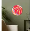 Grapefruit - Geschilderd - Roze - Strepen Wandcirkel kunststof plaat 5mm dik klein -sfeer3