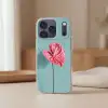 Blad - Anthurium - Stippen - Roze Telefoonhoesje iPhone 17 Pro klein -sfeer2