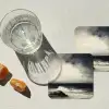 Zee - Rotsen - Storm onderzetter kurk middel -sfeer4