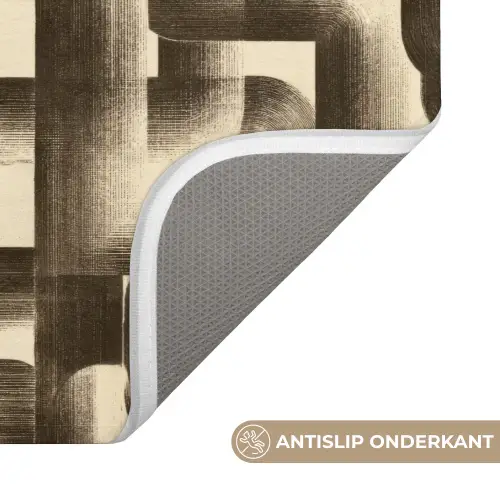 Abstract - Retro - Zwart WCmat klein 1009 -USP_AntislipNL