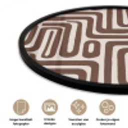 Abstract - Patroon - Bruin Fotolijst rond zonder passe partout klein 856 -closeup_NL
