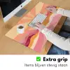 Bergen - Abstract - Zonnestralen - Roze Muismat XXL klein -sfeer3