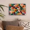 Harmonieus - Abstracte bloemen - Warme tinten canvas 2cm klein -sfeer1