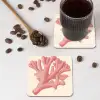 Koraal - Stipjes - Roze onderzetter kurk middel -sfeer2