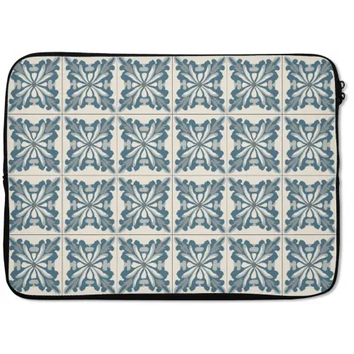 Dessin - Tegel - Blauw laptophoes neopreen klein 279 -zkaufland3dotto
