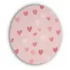 Hartjes - Patroon - Roze - Eenvoudig Akoestische PET Vilt - Rond klein -3d