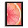 Grapefruit - Roze - Levendig fotolijst zwart zonder passe partout klein -3d