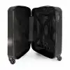 Blauwe auto met grijze vlammen NBS - Handbagage koffer - Unisex middel -binnenkant