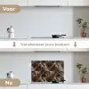 Bruin - Goud - Marmer keuken achterwand spatscherm klein 900 -voor_na_NL