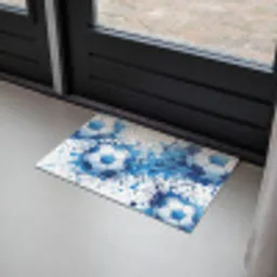 Voetballen - Verf - Sport - Blauw Deurmat klein -sfeer2