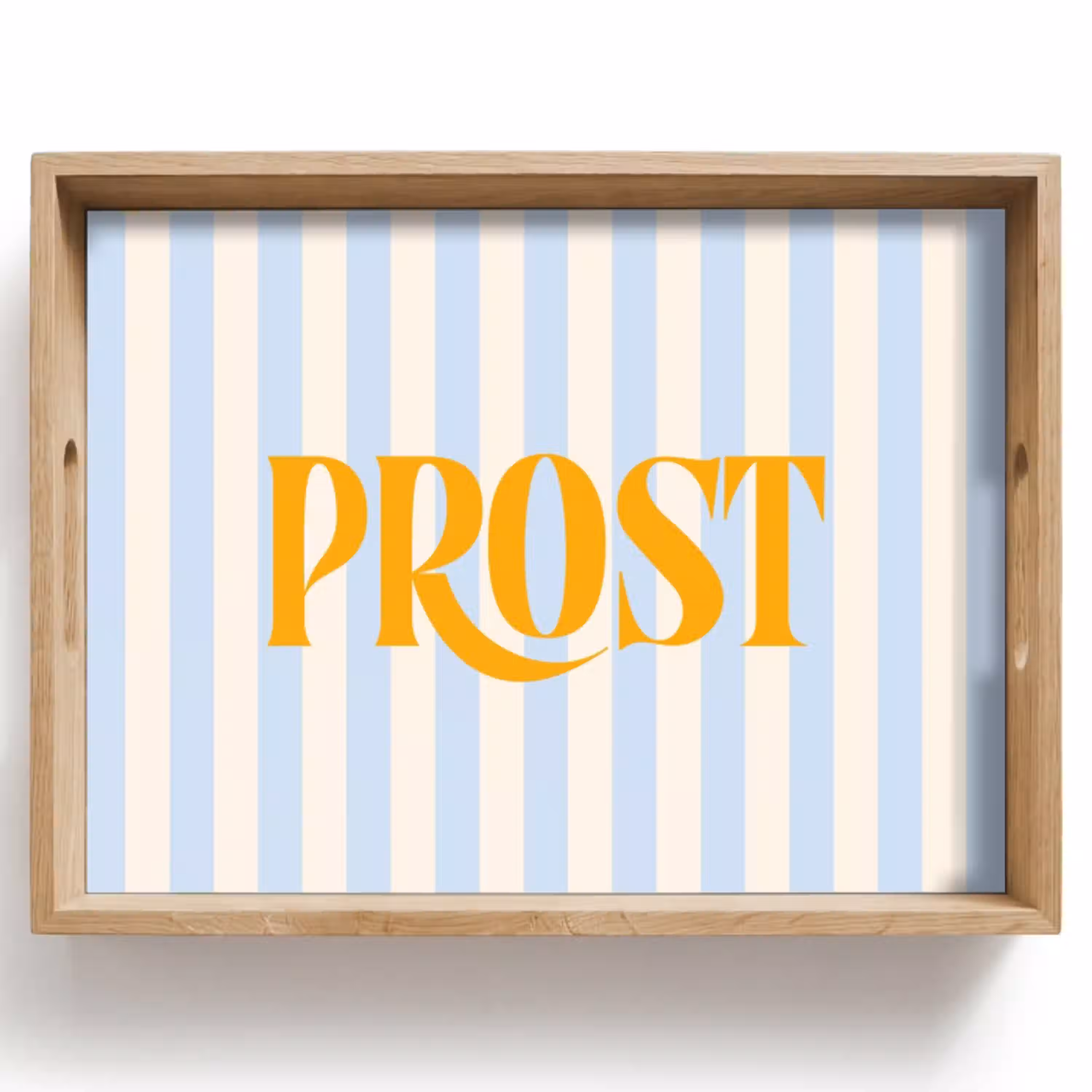 Oranje - Blauw - Strepen - Prost Dienblad Rechthoek middel -z3d_shopping