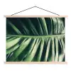 Inductie beschermer - Bananenblad - Tropisch - Jungle - Bladeren textielposter latten blank klein -3d