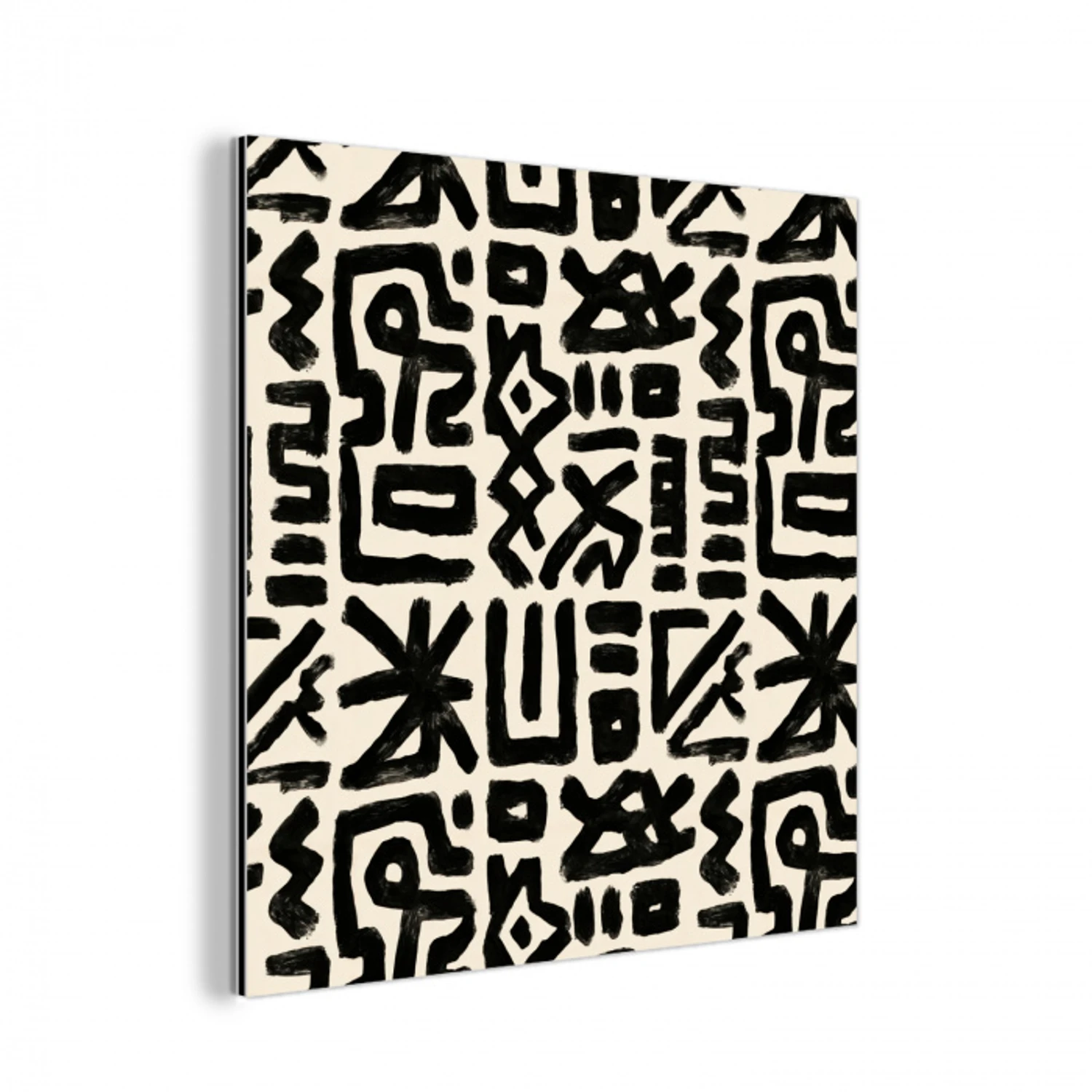 Geometrisch - Figuren - Zwart aluminium wit klein 46 -3d