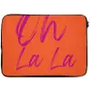 Oh la la - Oranje - Roze - Grafisch laptophoes neopreen klein -zkaufland3dotto