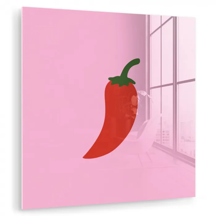 Peper - Rood - Illustratie plexiglas 5mm klein -zzzproduct_nieuw