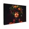 Vrouw - Zwart - Bessen - Bramen - Appels canvas 2cm klein -z3d
