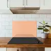 Patroon - Oranje - Lijnen keuken achterwand spatscherm klein 900 -sfeer2