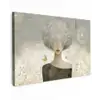 Pluis - Vrouw - Beige canvas 2cm klein -z3d